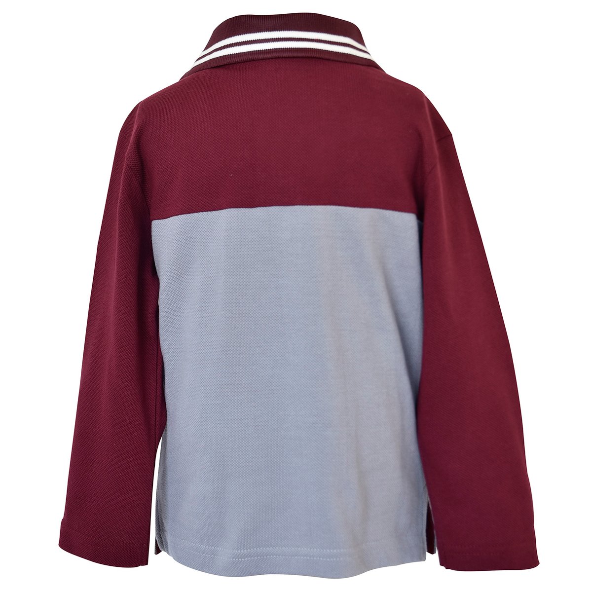 Polo manches longues garcon grizzlis gris, SUCRE D'ORGE