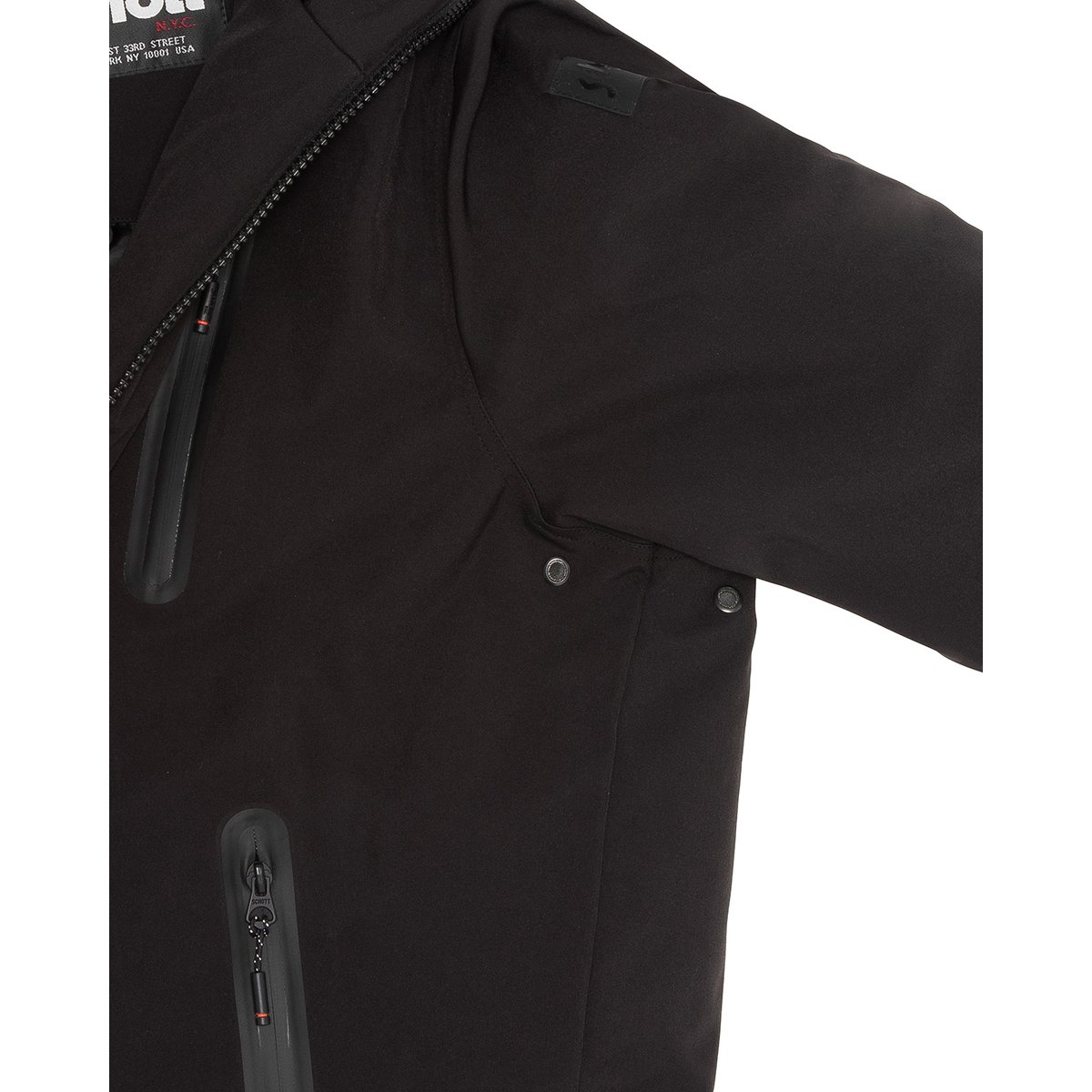 Parka technique à capuche noir, SCHOTT