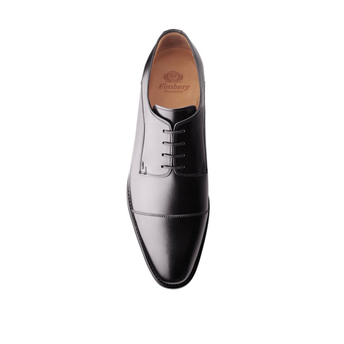 Derby cuir ELVIS noir, FINSBURY