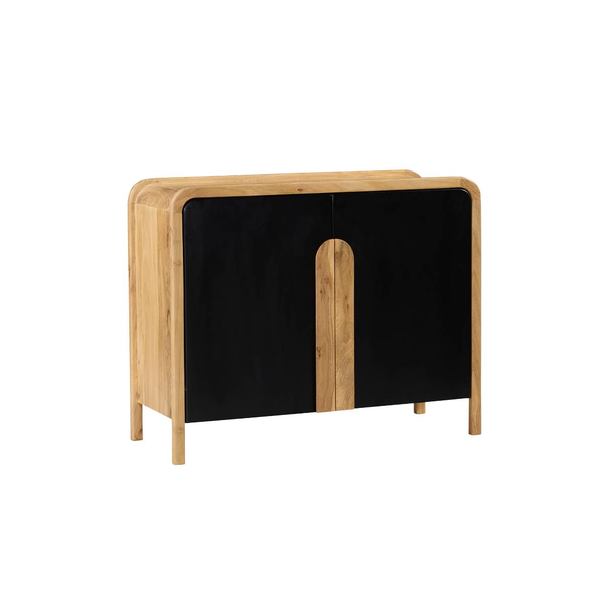 Buffet en bois d'acacia CESAR noir, MADE IN MEUBLES