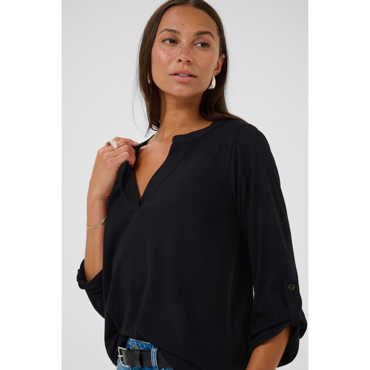 Blouse à manches longues noir black, KAFFE