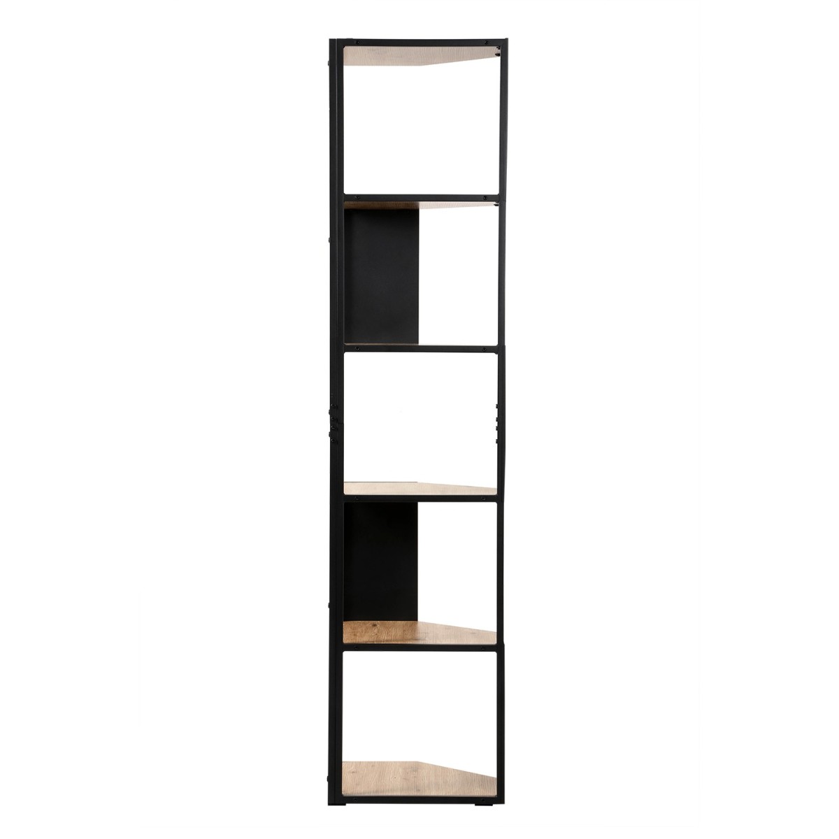 Etagère d'angle 5 niveaux EKLO bois clair, CALICOSY