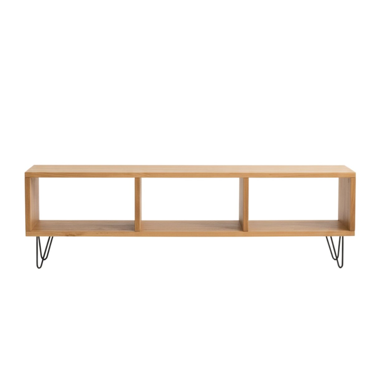 Meuble TV pin massif 180 cm - ATHAN couleur unique, HANNUN