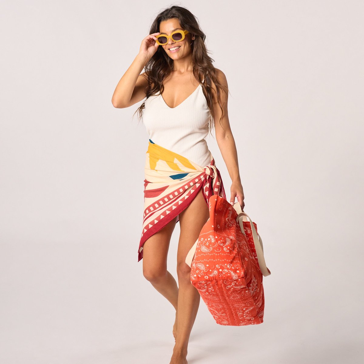 Sac cabas en coton biologique orange, BILLYBELT