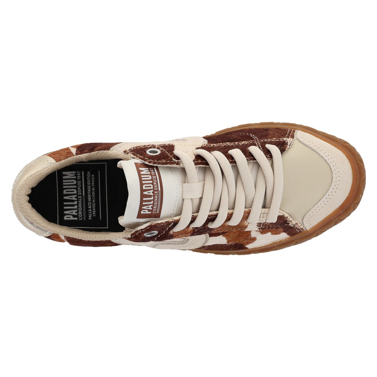 Baskets basses en cuir ACE LO MIX LTH WILD autres-pony/almond milk, PALLADIUM