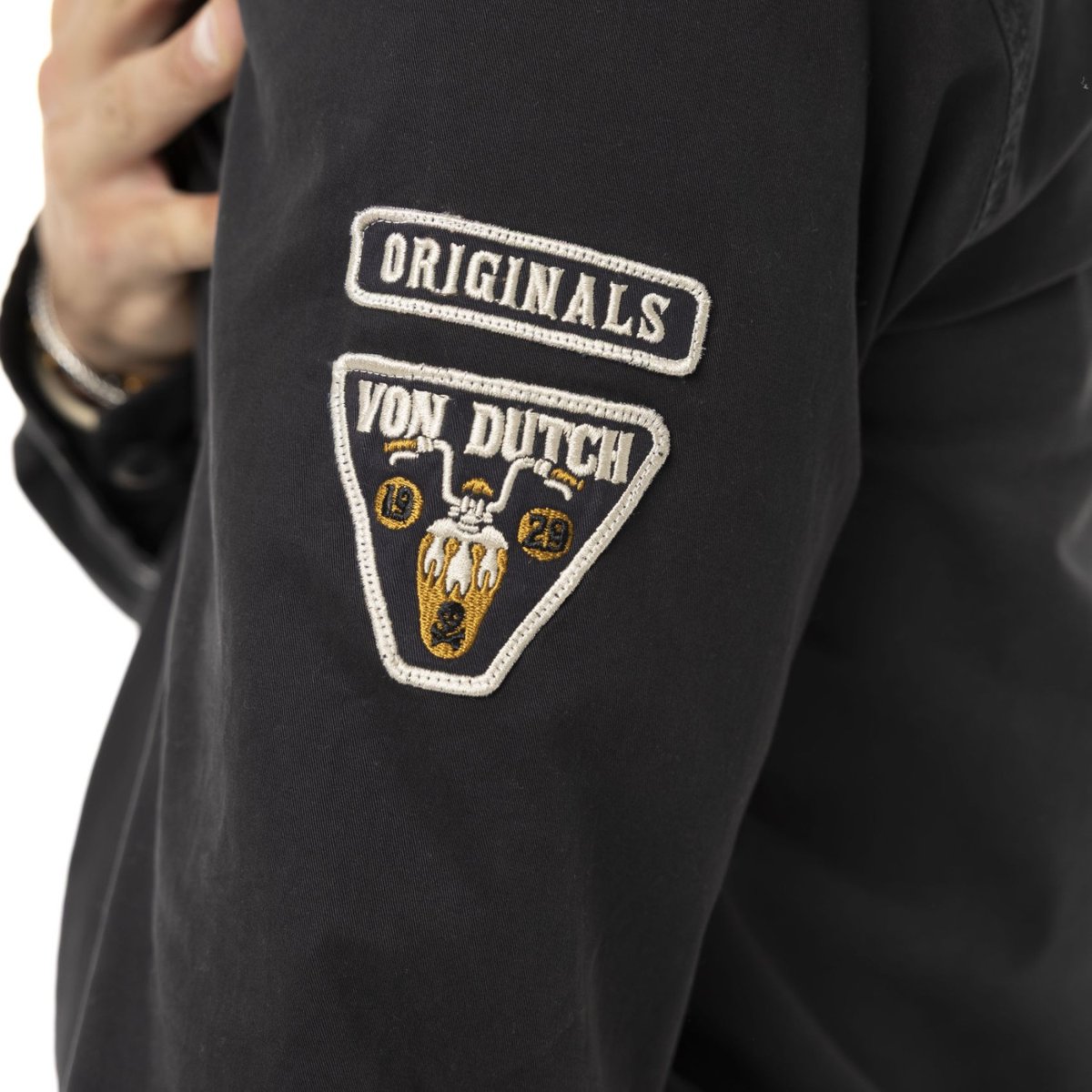 Veste coton RITUAL noir/blanc/jaune, VON DUTCH