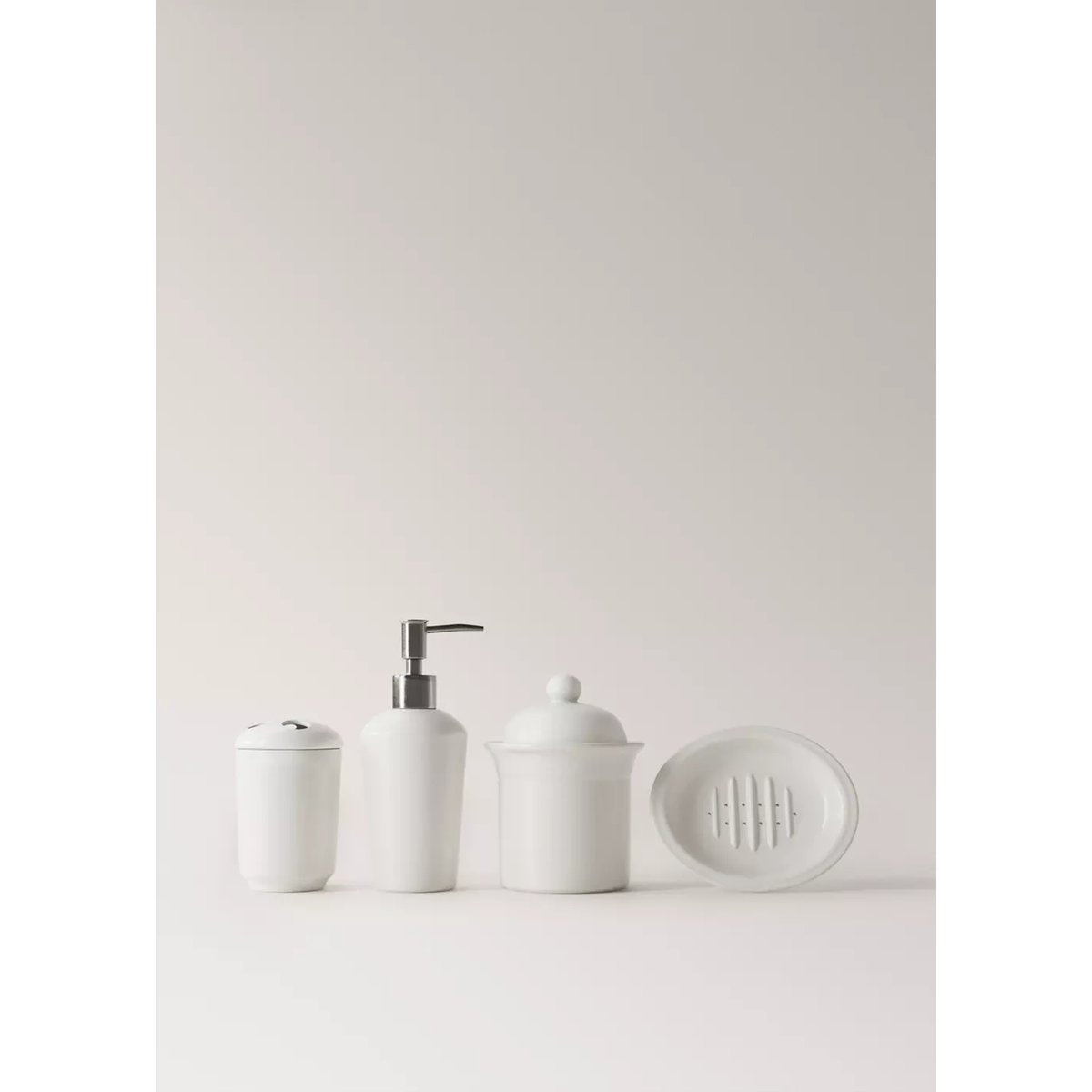 Porte-savon 100 % céramique blanc, MANGO HOME