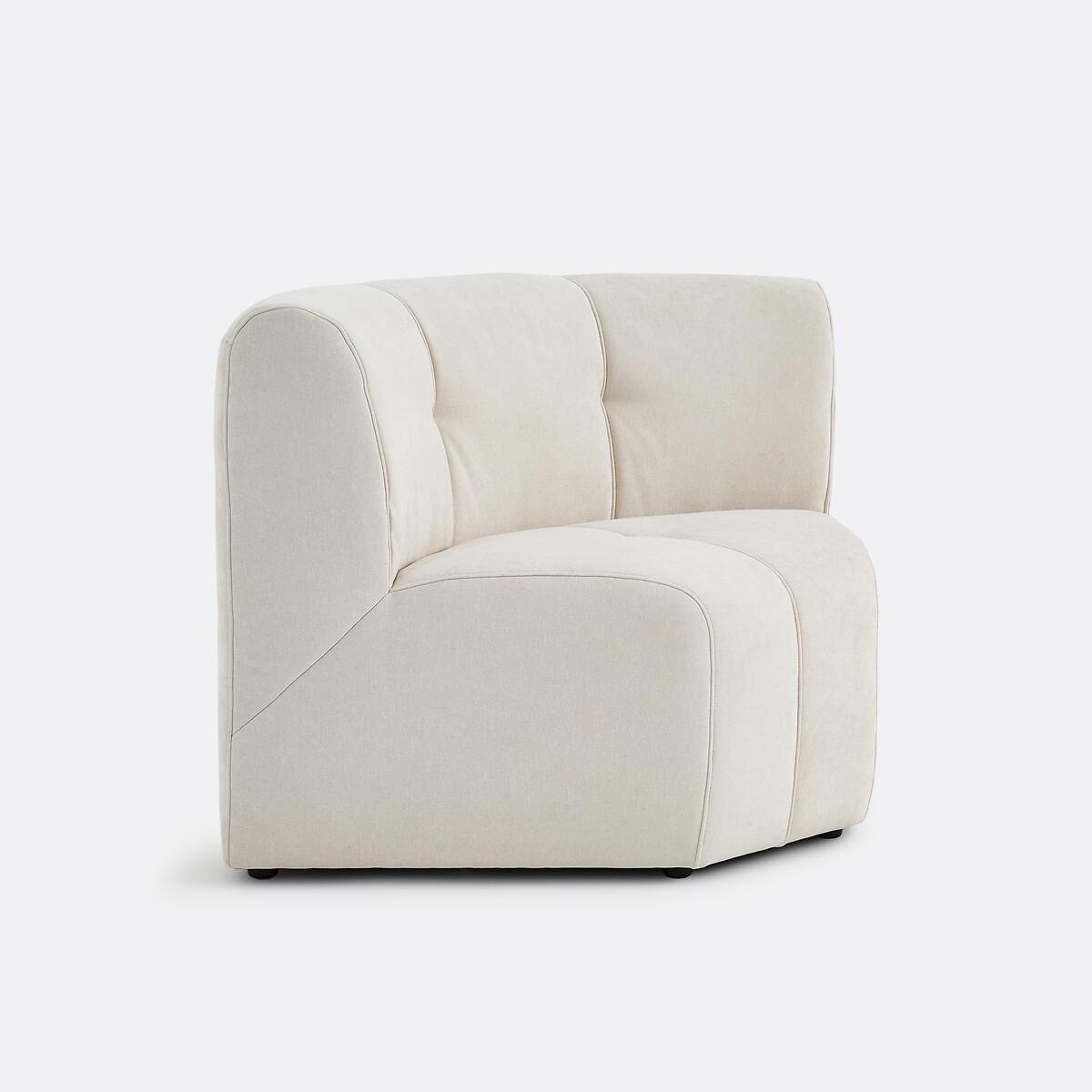 Elemento poltrona da tavolo angolare modulabile, 1 posto, in ciniglia fine, ANETA ecru , LA REDOUTE INTERIEURS
