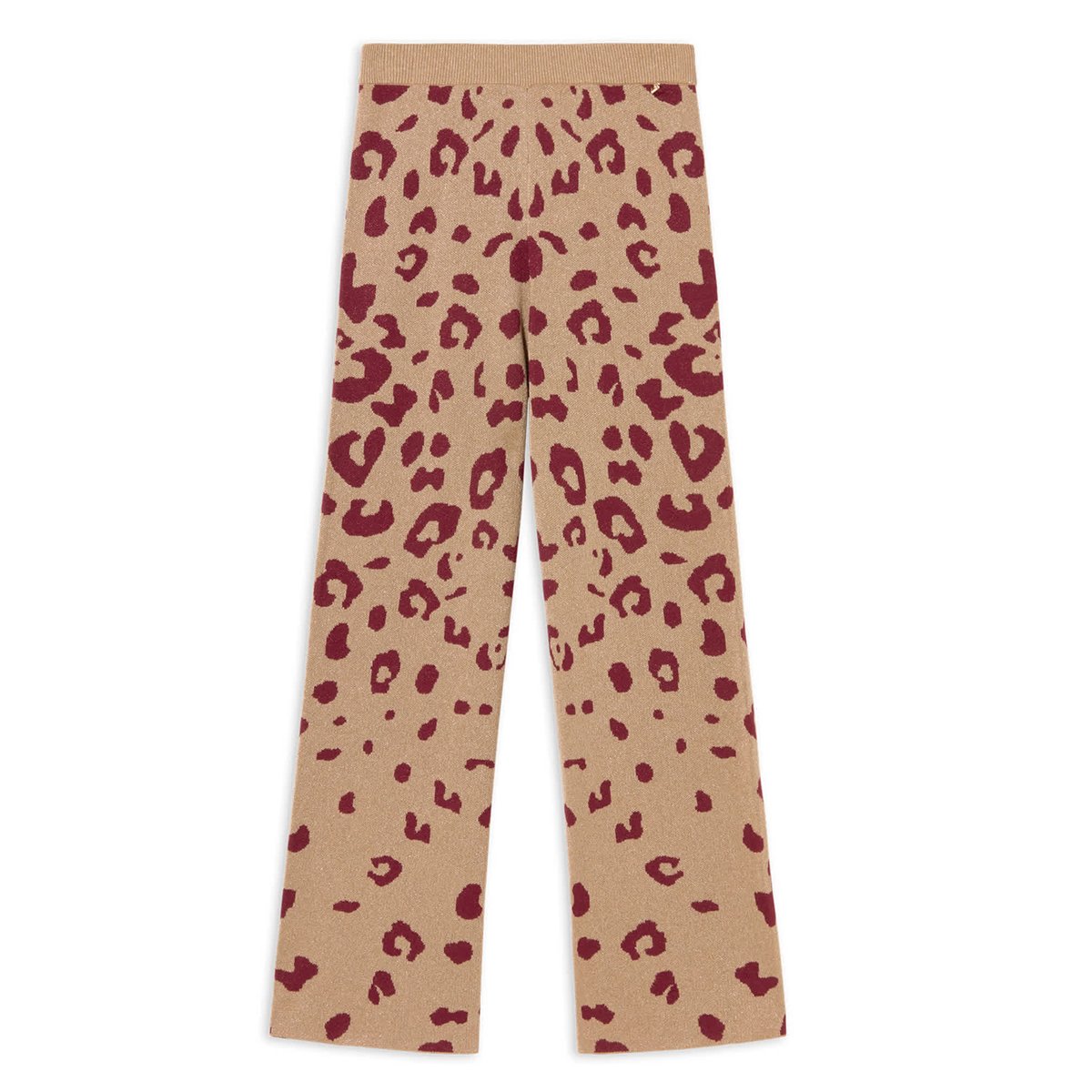 Pantalon jacquard imprimé léopard beige, LOLA CASADEMUNT