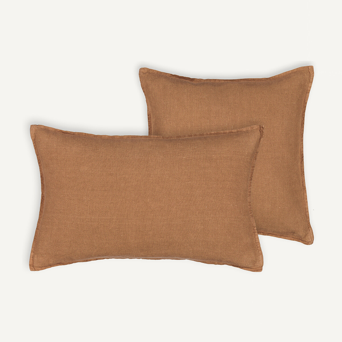 Housse de coussin lin épais, Boreo terre brûlée, AM.PM