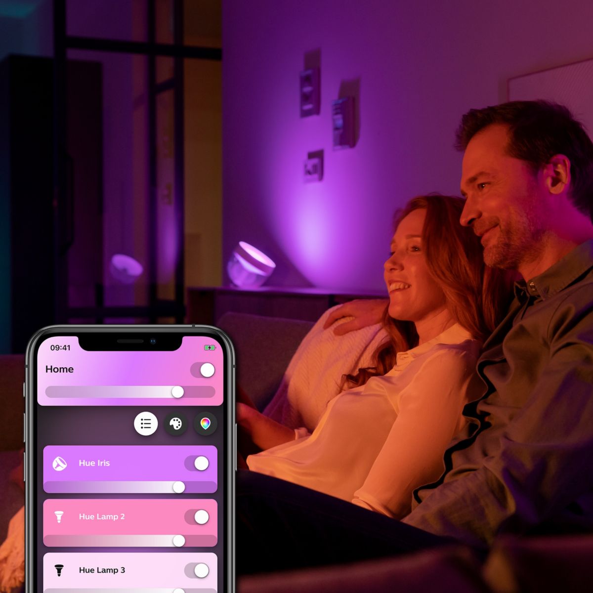 Lampe connectée Iris blanc White&Color Ambiance couleur unique, PHILIPS HUE