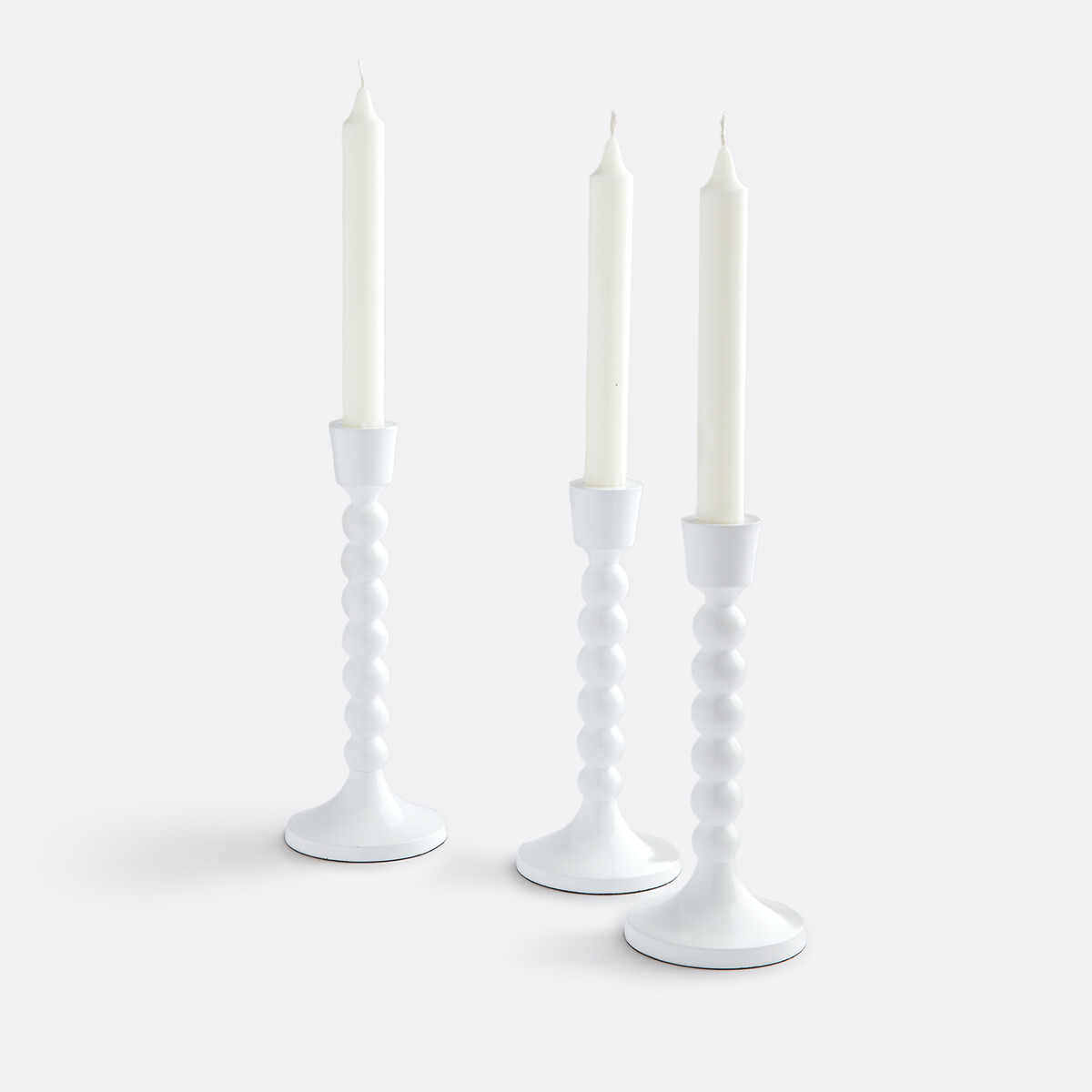 Lot de 3 bougeoirs, Riya blanc, LA REDOUTE INTERIEURS