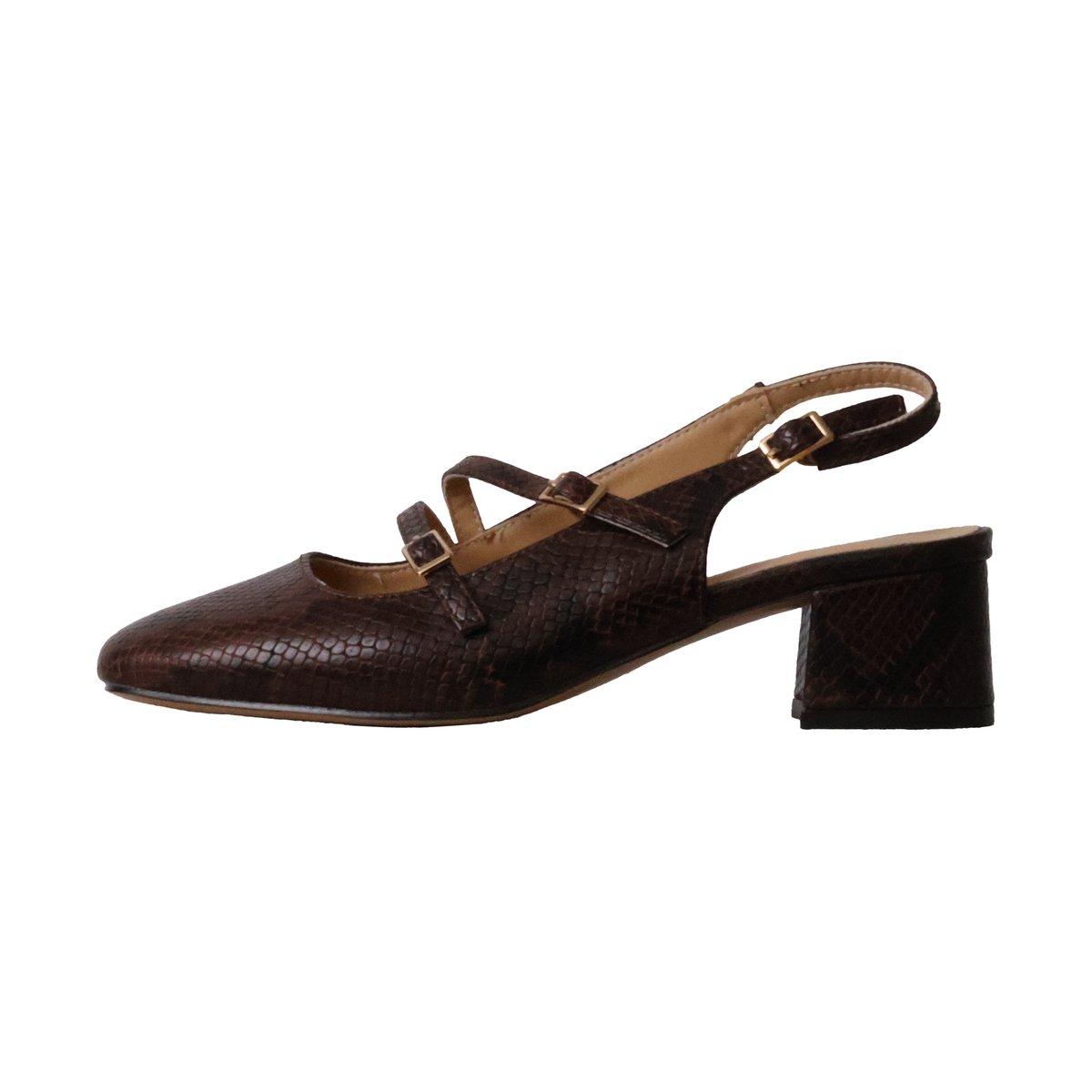 Escarpin à Talon Inia marron, ENZA NUCCI