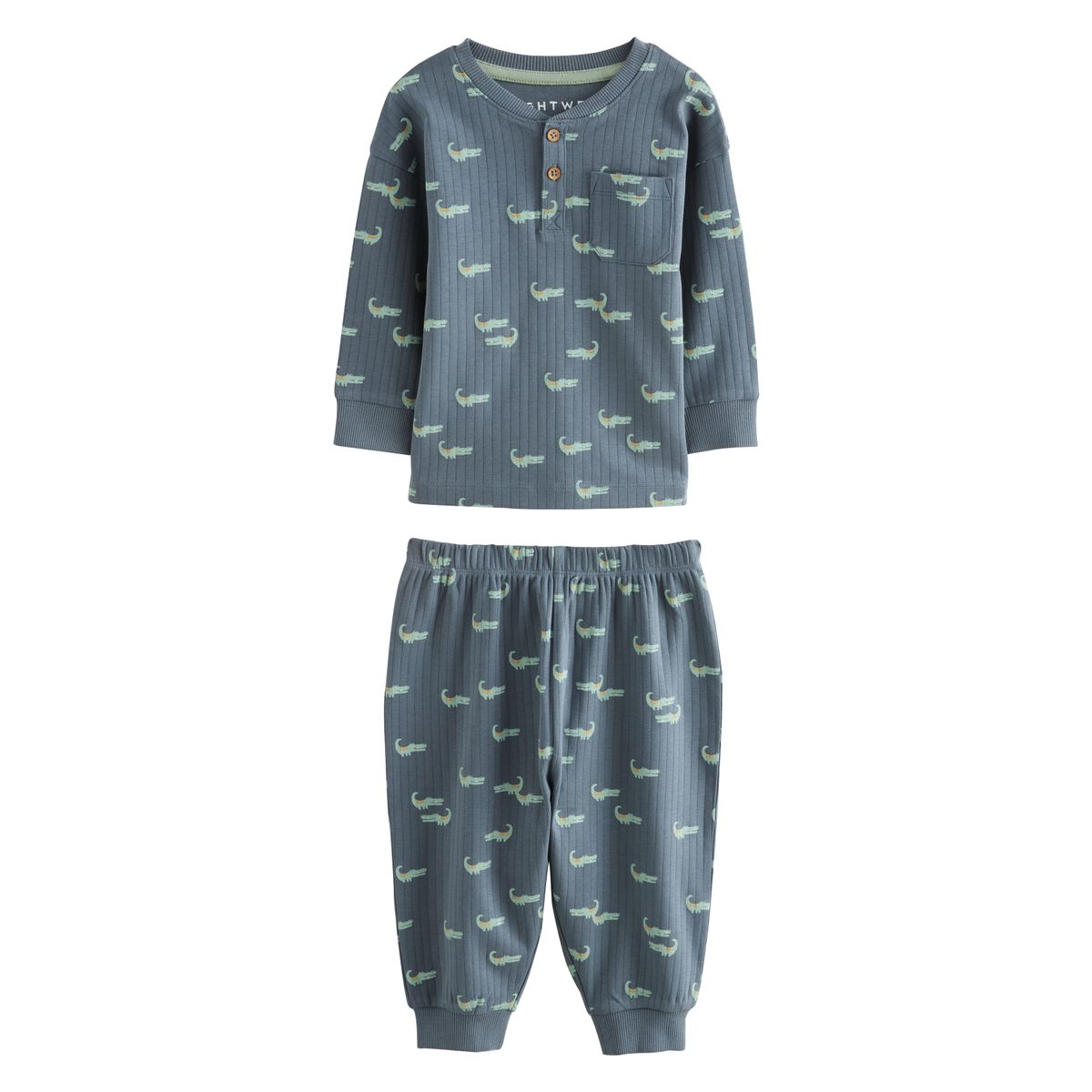 Pyjama oversize, lot de 3 bleu/écru, NEXT
