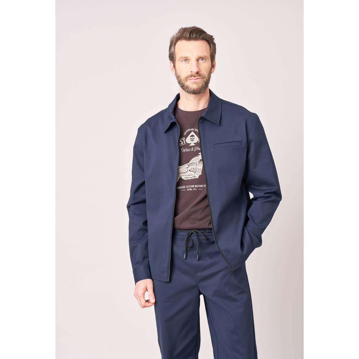 Chemise confort homme GEORGES navy, DEELUXE