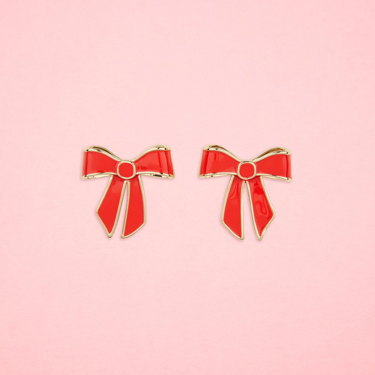 Boucles d'oreilles NŒUD rouge, COUCOU SUZETTE