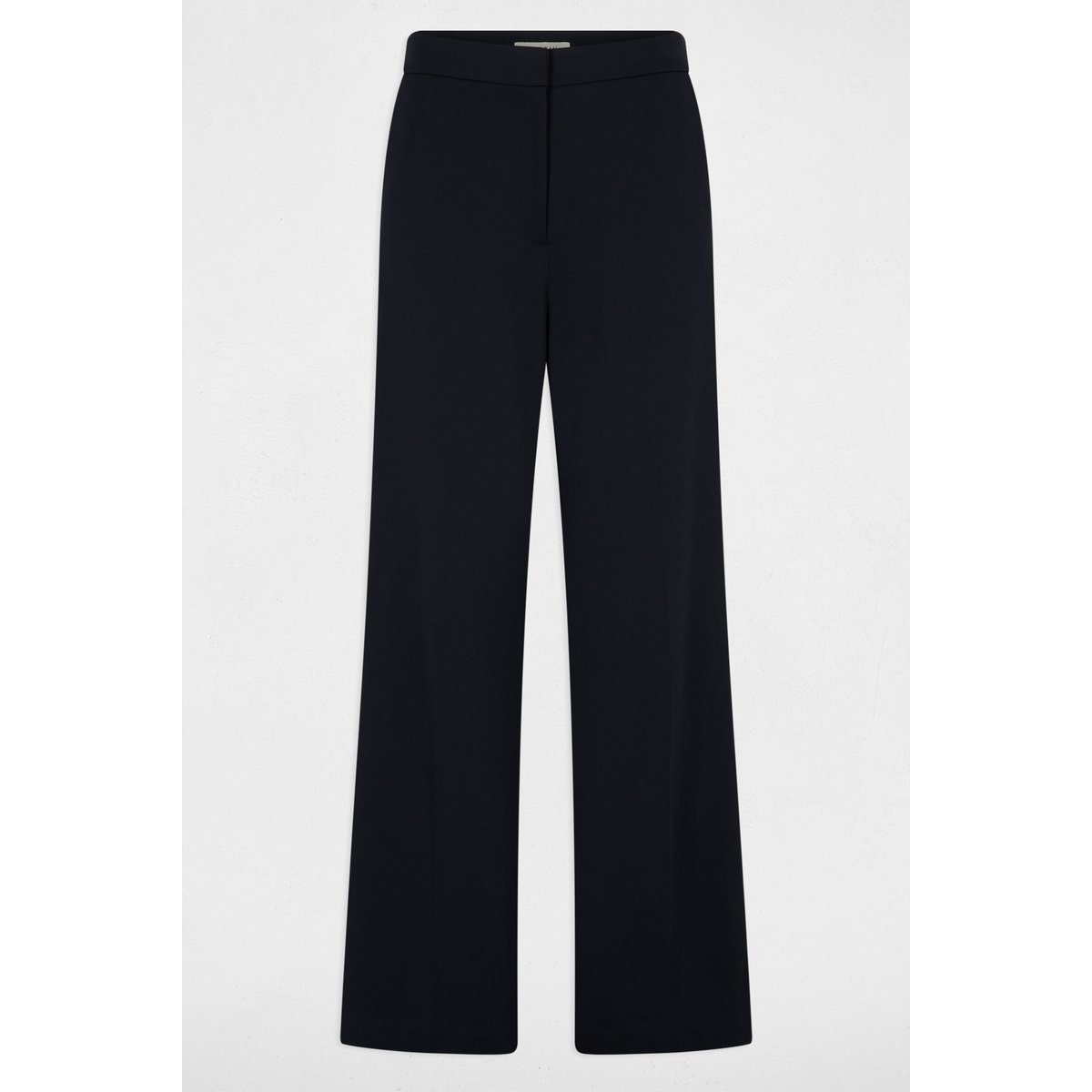 Pantalon large bandes côtés bleu marine, MORGAN