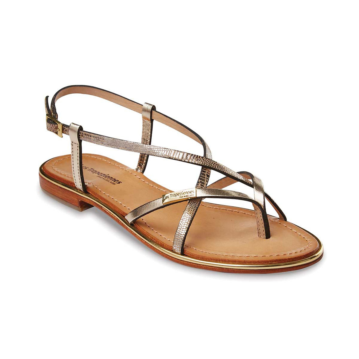 Monacode Leather Sandals gold-coloured, LES TROPEZIENNES PAR M.BELARBI