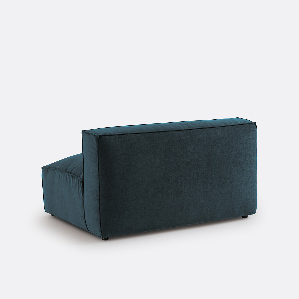 Elément banquette pour canapé modulable, 2 places, en velours texturé, SEVEN bleu de prusse, LA REDOUTE INTERIEURS