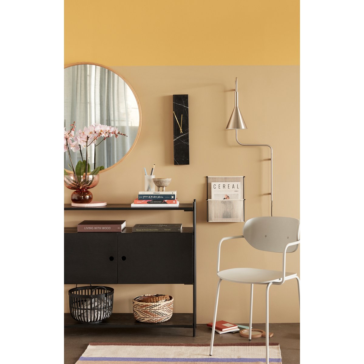 Paniers en bambou HICKORY noir, HUBSCH