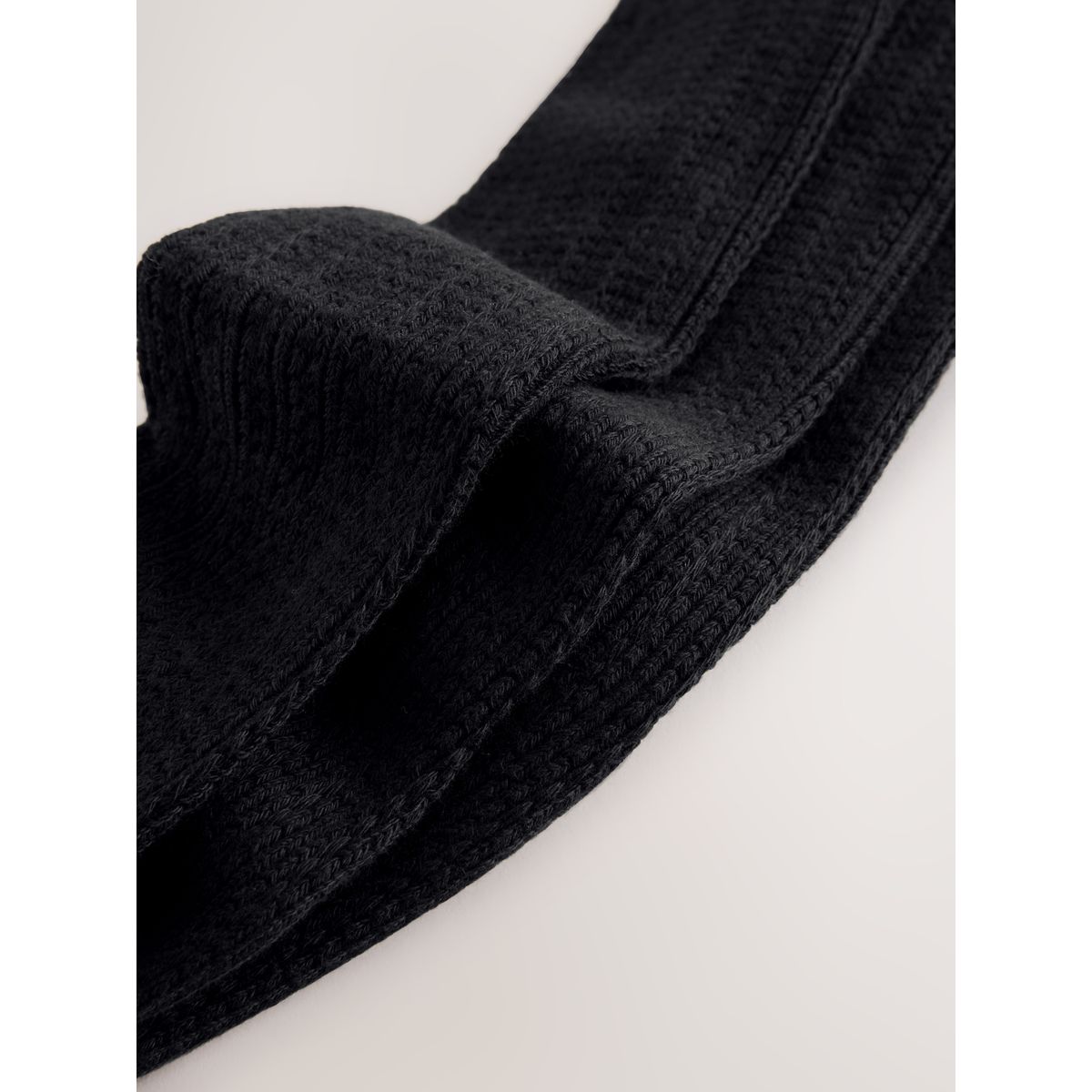 Socquettes amples en coton flammé, 3 paires noir, NEXT