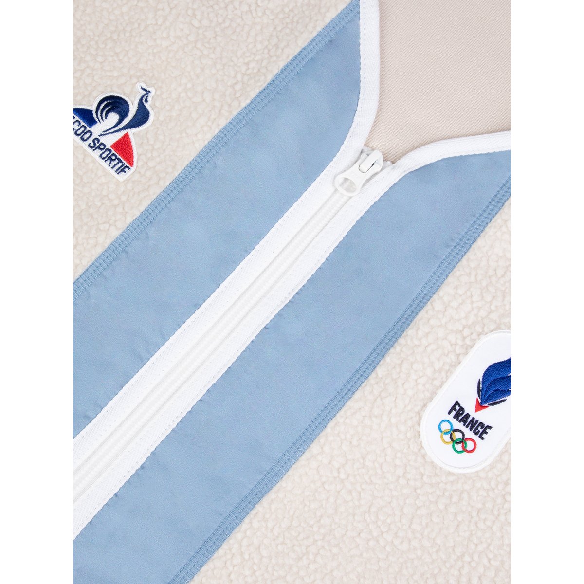 Veste zippée Équipe de France Olympique 2026 en polaire Jeux Olympiques EQUIPE DE FRANCE white, LE COQ SPORTIF