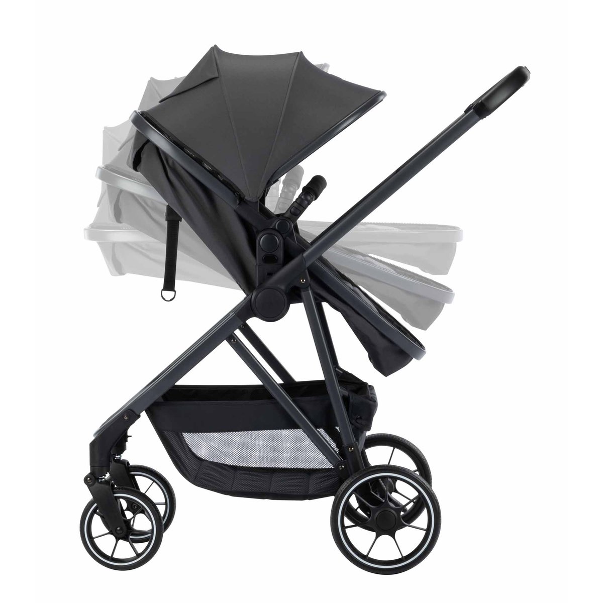 BEBECONFORT Poussette Trio Brume avec siège auto i-Size mineral graphite, BEBECONFORT