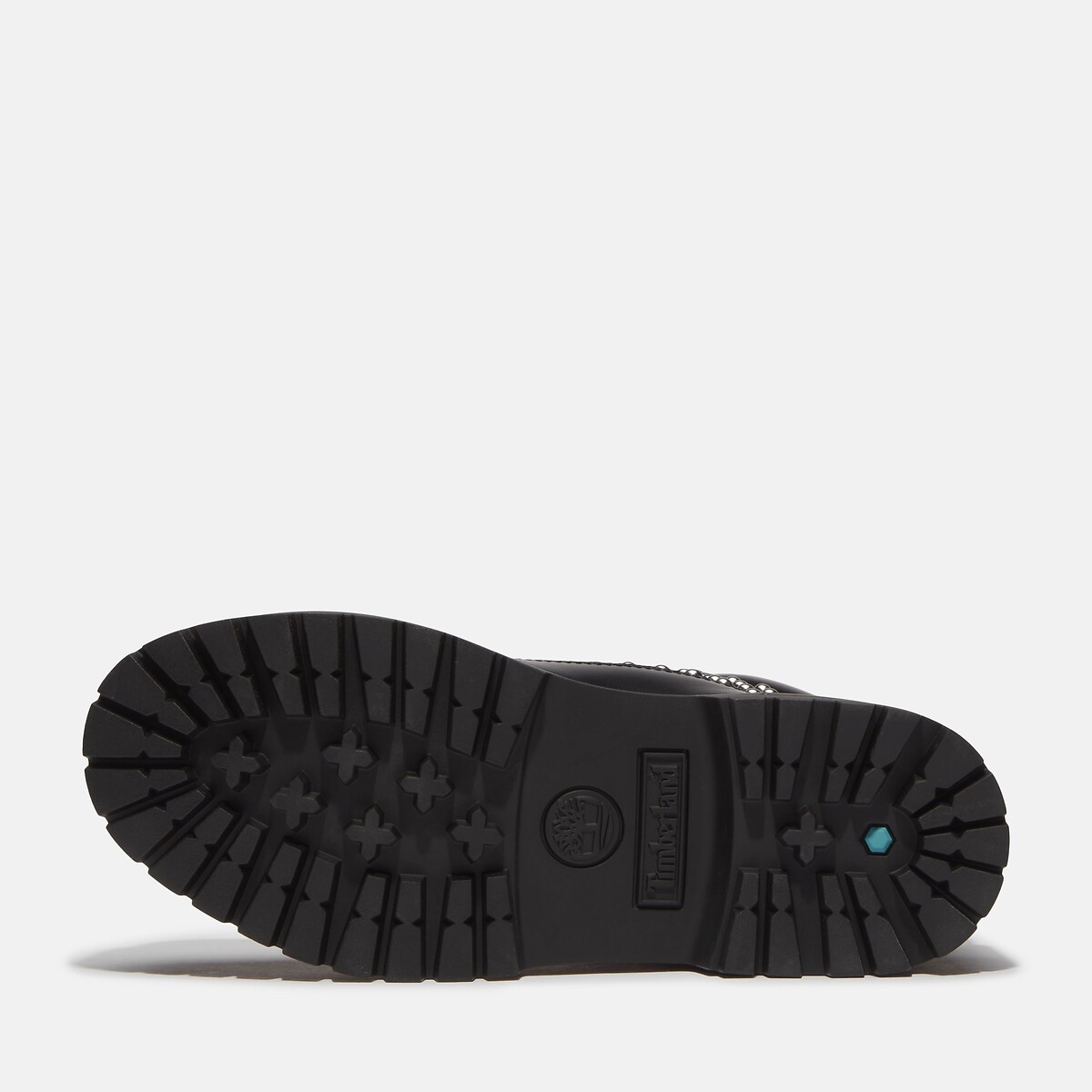 Stivaletti con zeppa e lacci, in pelle, con borchie, STONE STREET MID 6 INCH LACE nero , TIMBERLAND