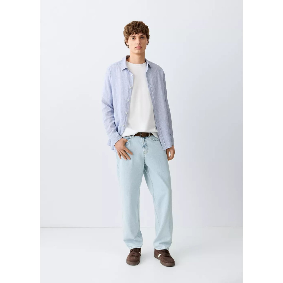 Jean relaxed-fit bleu clair, MANGO TEEN