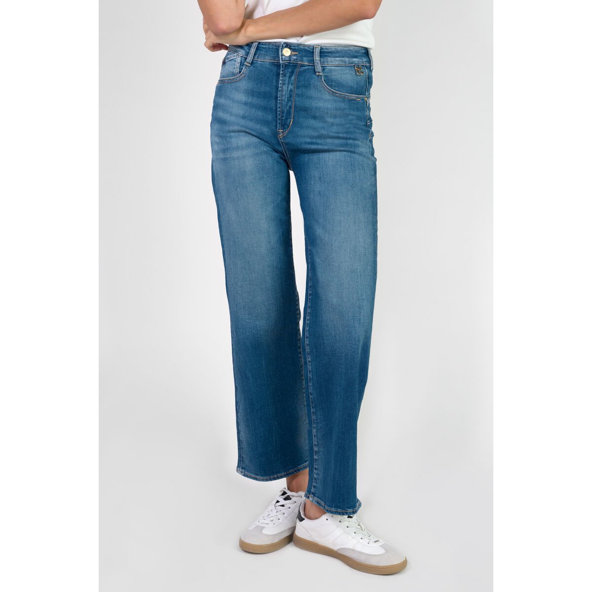 Jeans loose, large pulp wide leg , 7/8ème blue, LE TEMPS DES CERISES