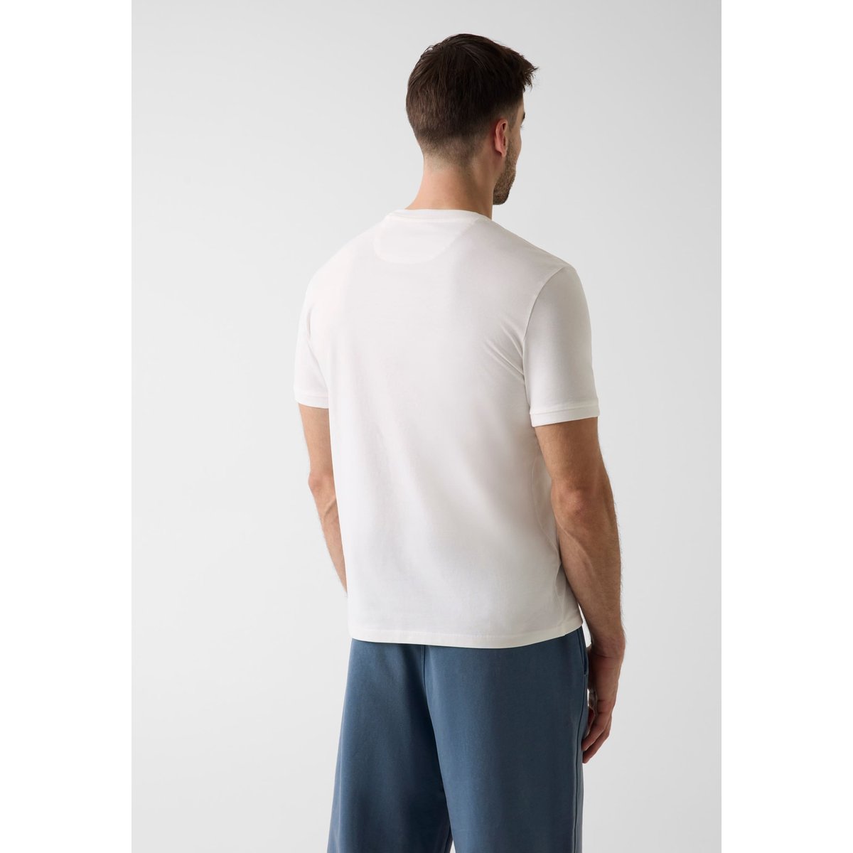 T-Shirt Avec Logo Triangle blanc, GUESS