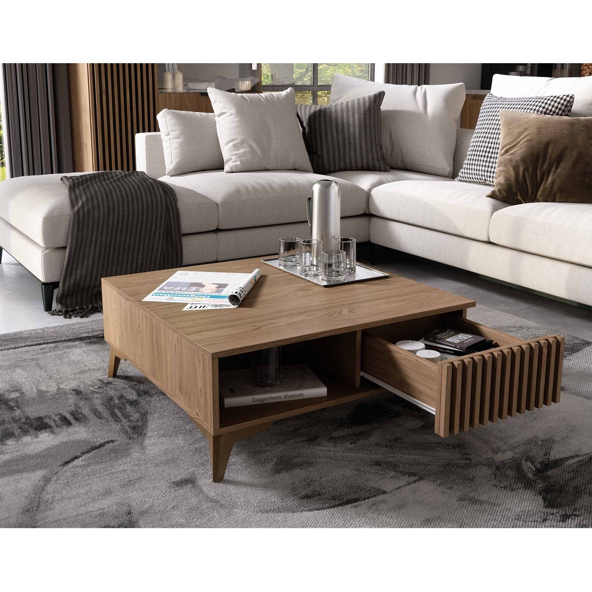 Table basse - PORTMORE bois, BEST MOBILIER