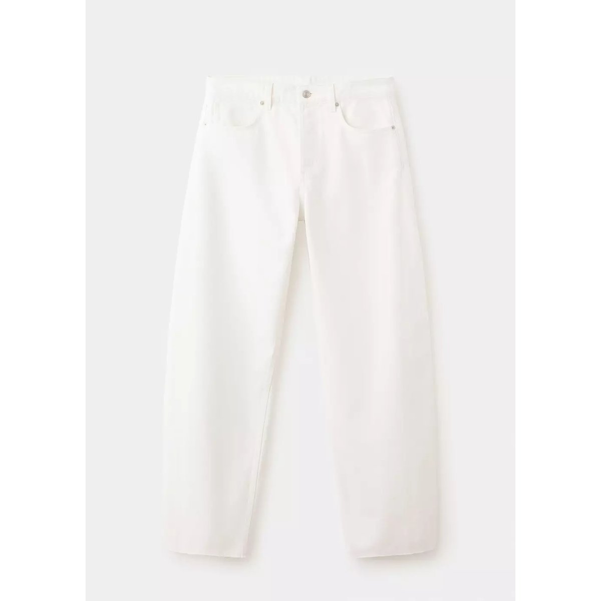 Jean balloon taille normale blanc cassé, MANGO