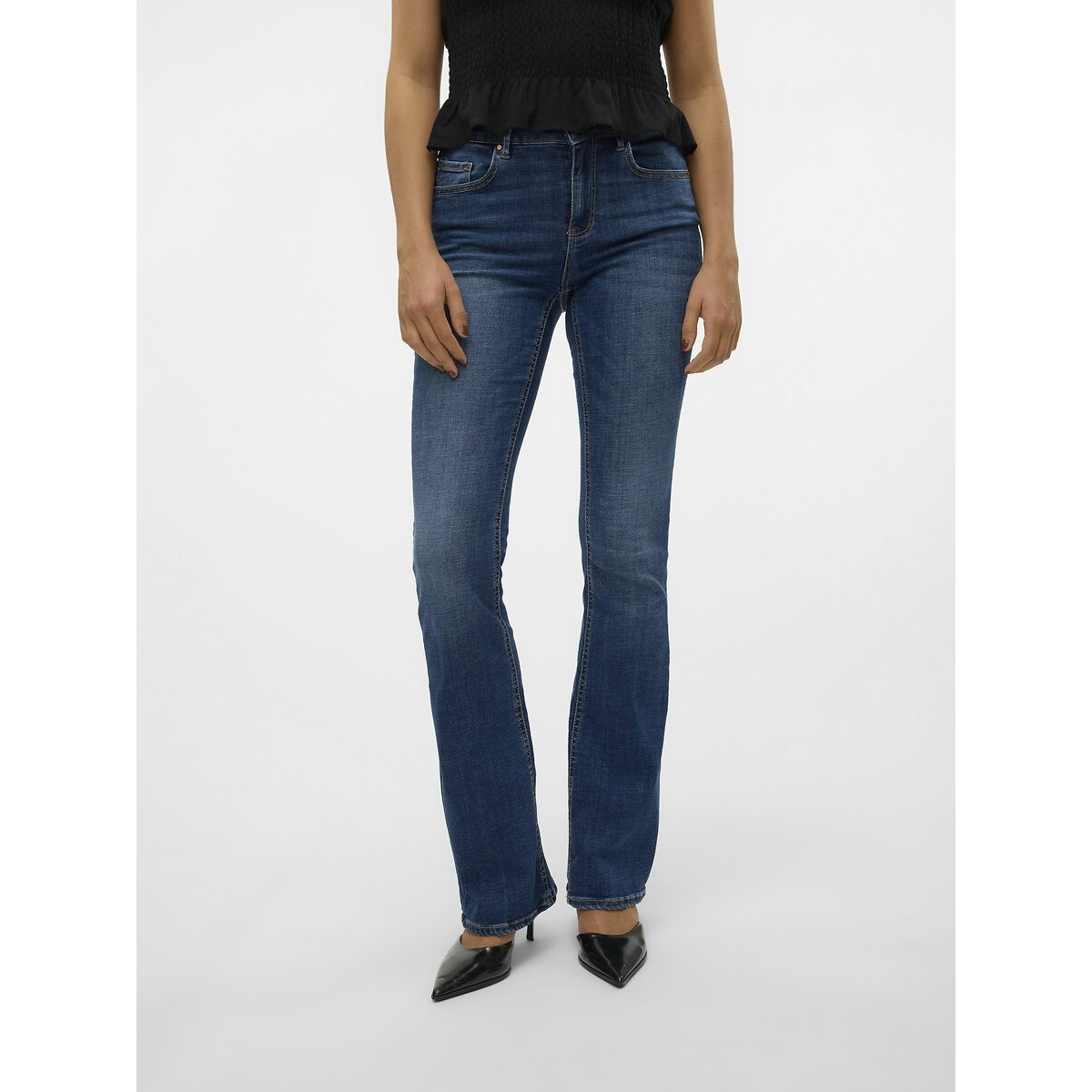 Jean Flare, taille standard dark blue, VERO MODA
