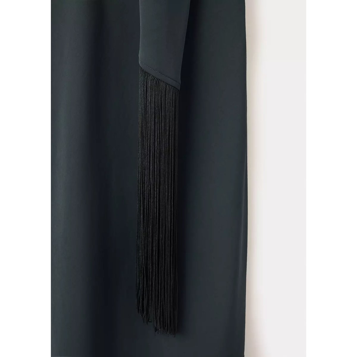 Robe col drapé avec foulard gris anthracite, MANGO
