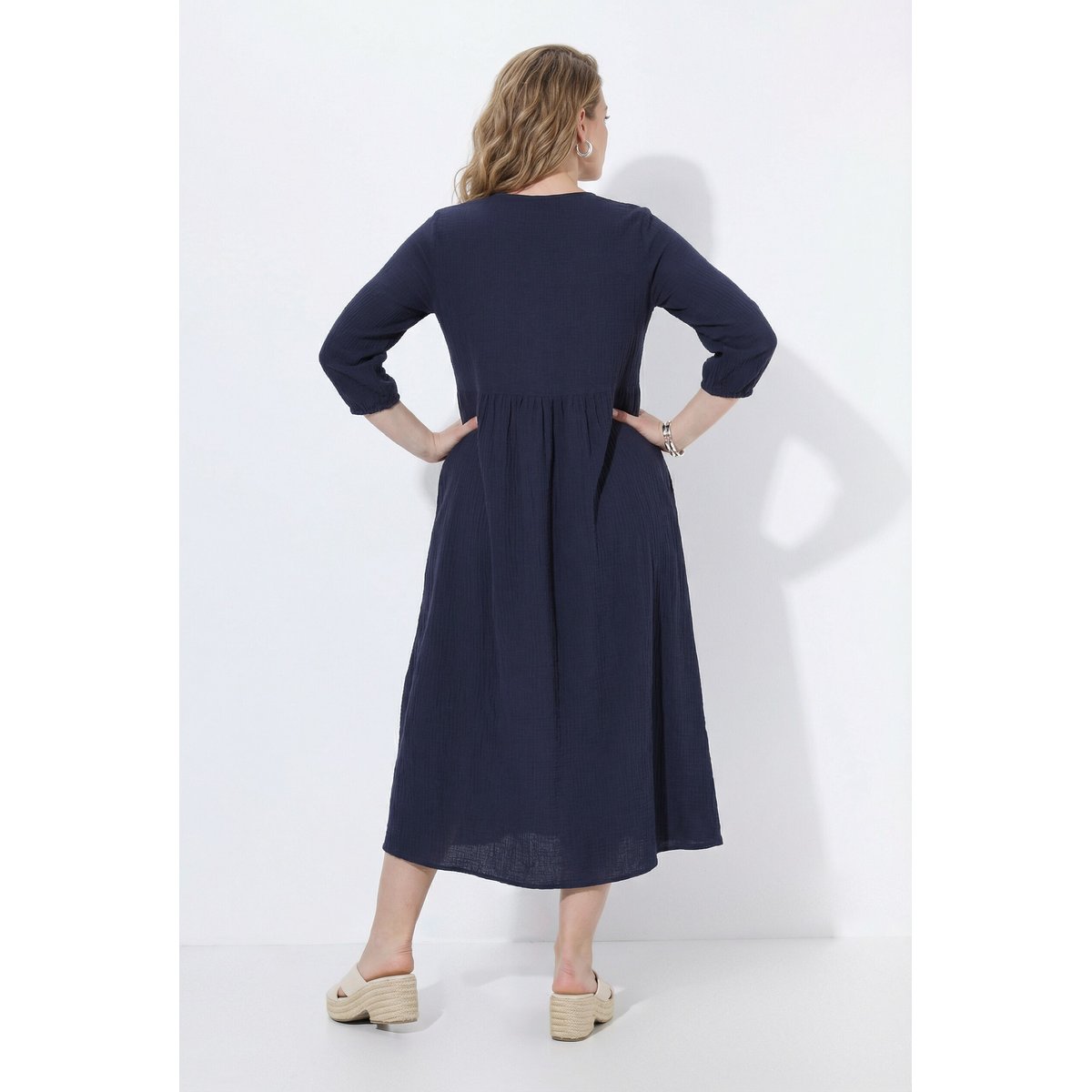 Robe en mousseline marine, ULLA POPKEN