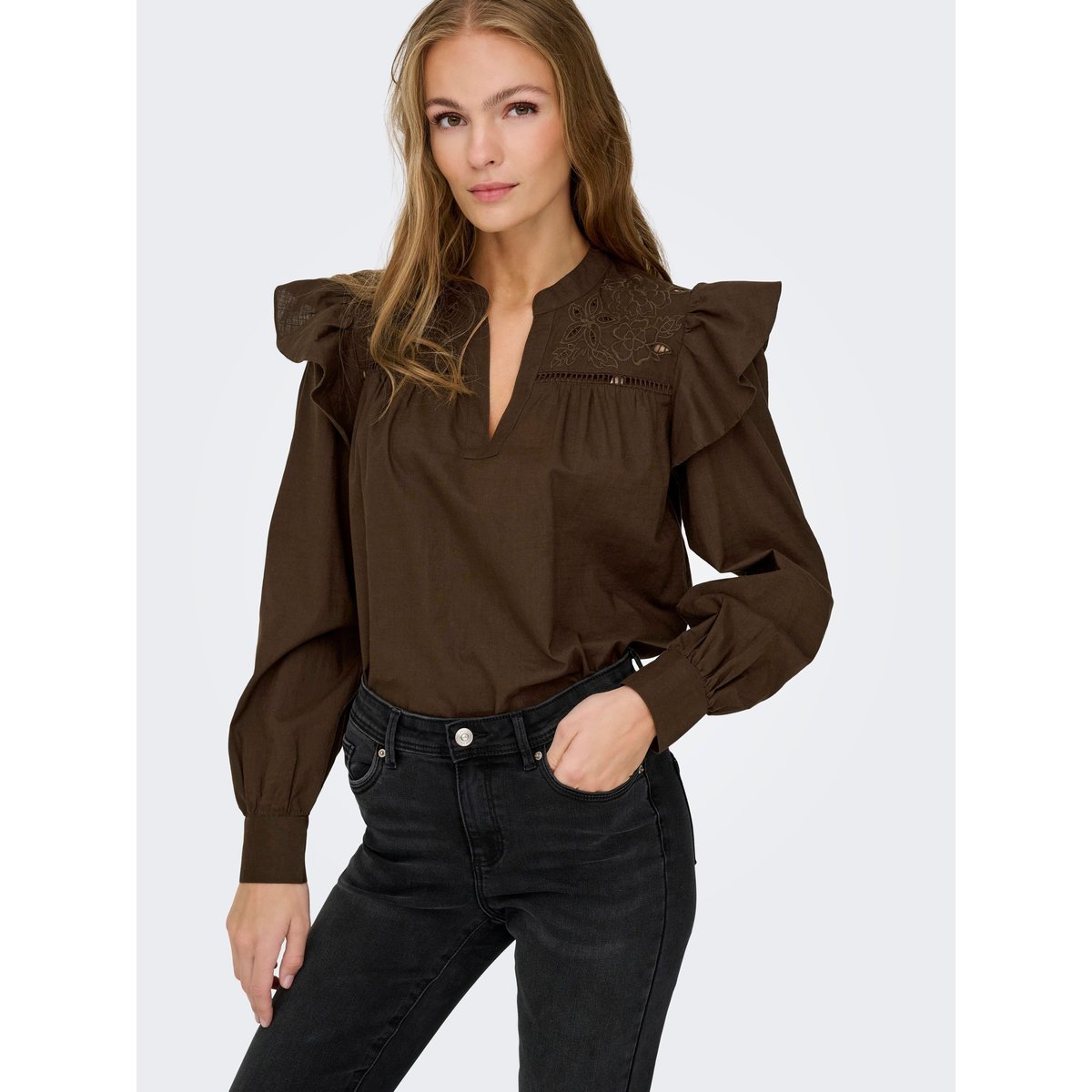 Top chocolate brown, JDY