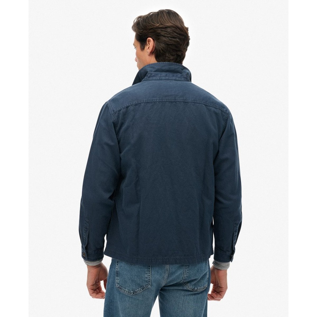 Surchemise en mélange de lin The Merchant Store bleu marine lauren, SUPERDRY
