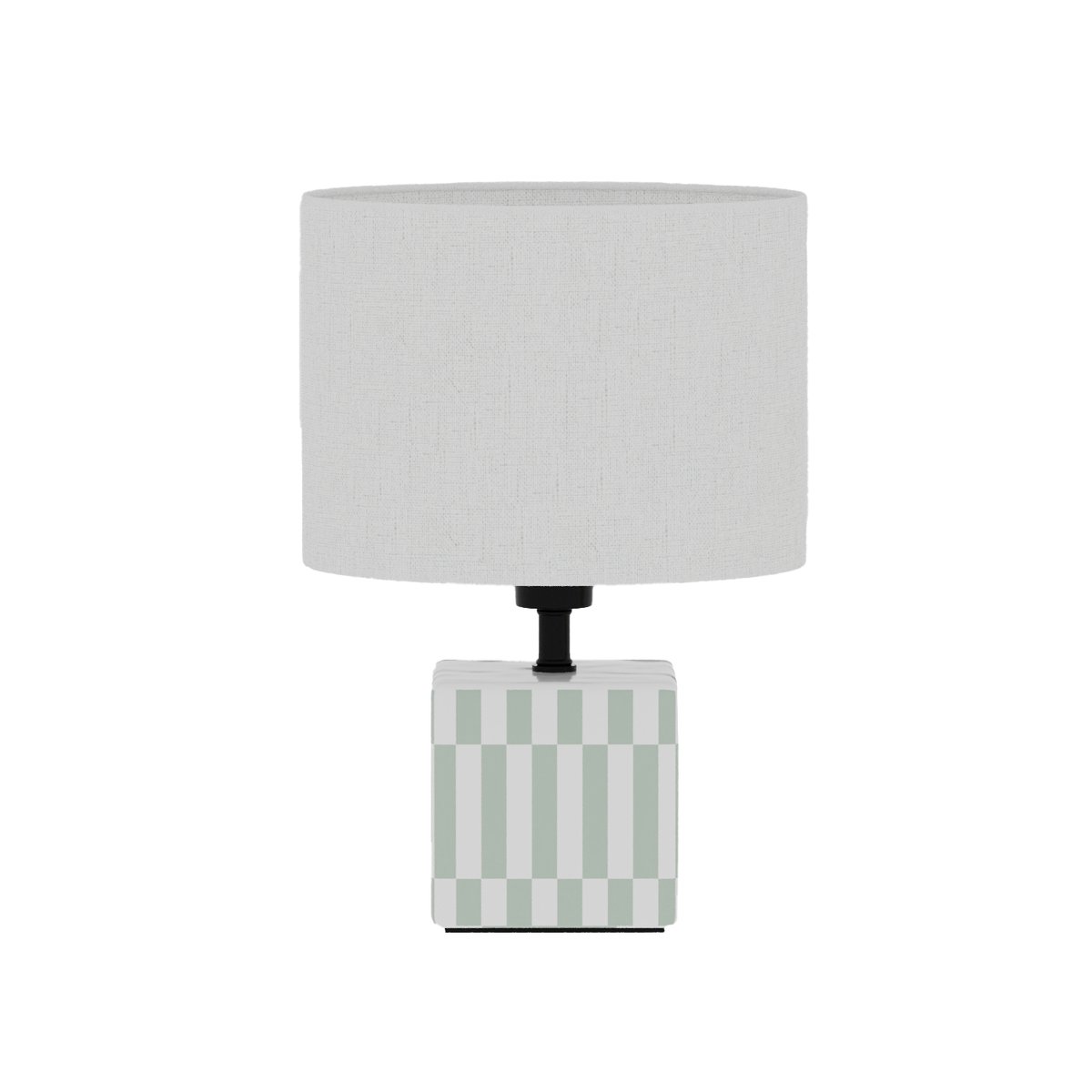 Petite Lampe à poser en Céramique & Abat-jour Lin-MANET PETIT vert d'eau, POTIRON PARIS