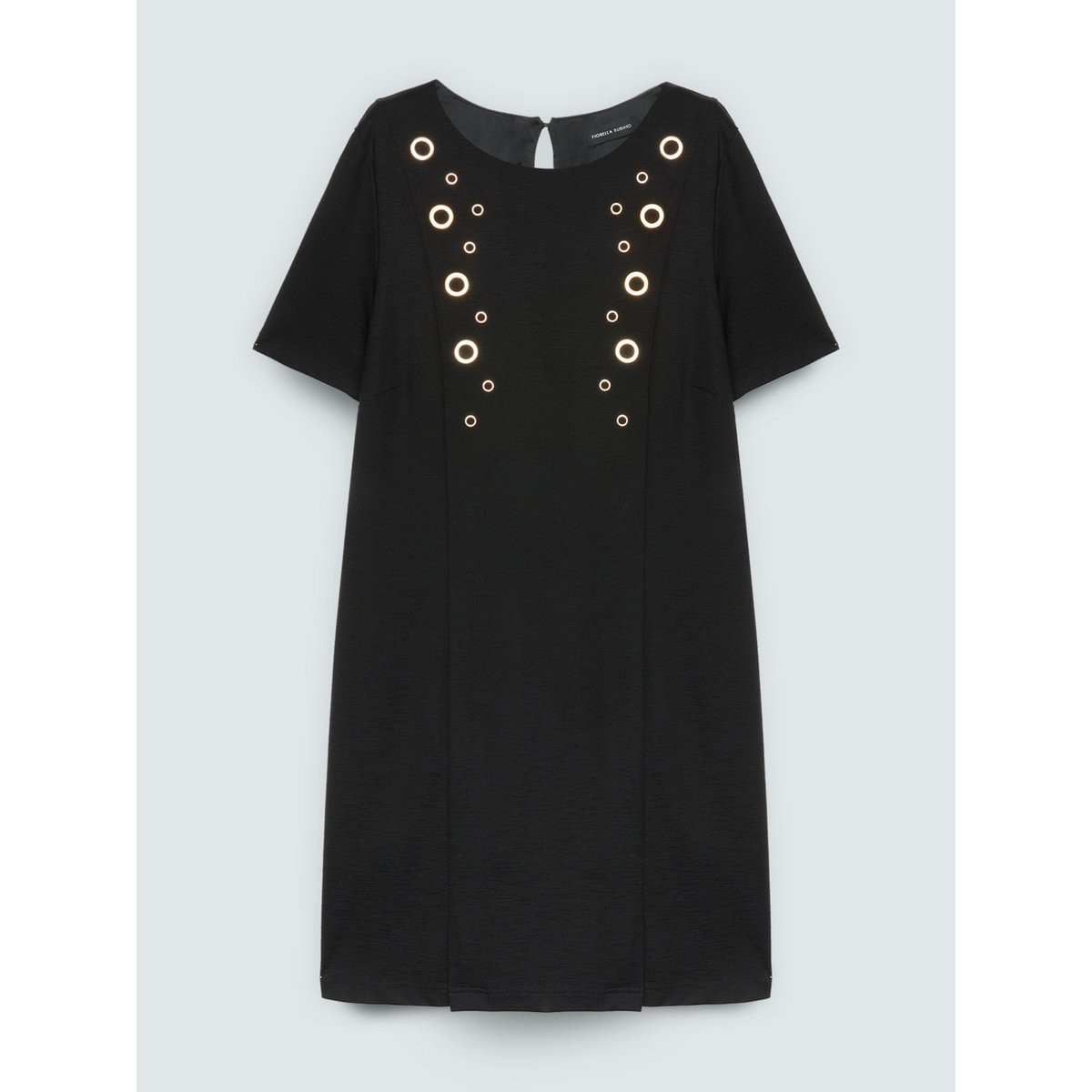 Robe en Point de Milan avec œillets noir, FIORELLA RUBINO