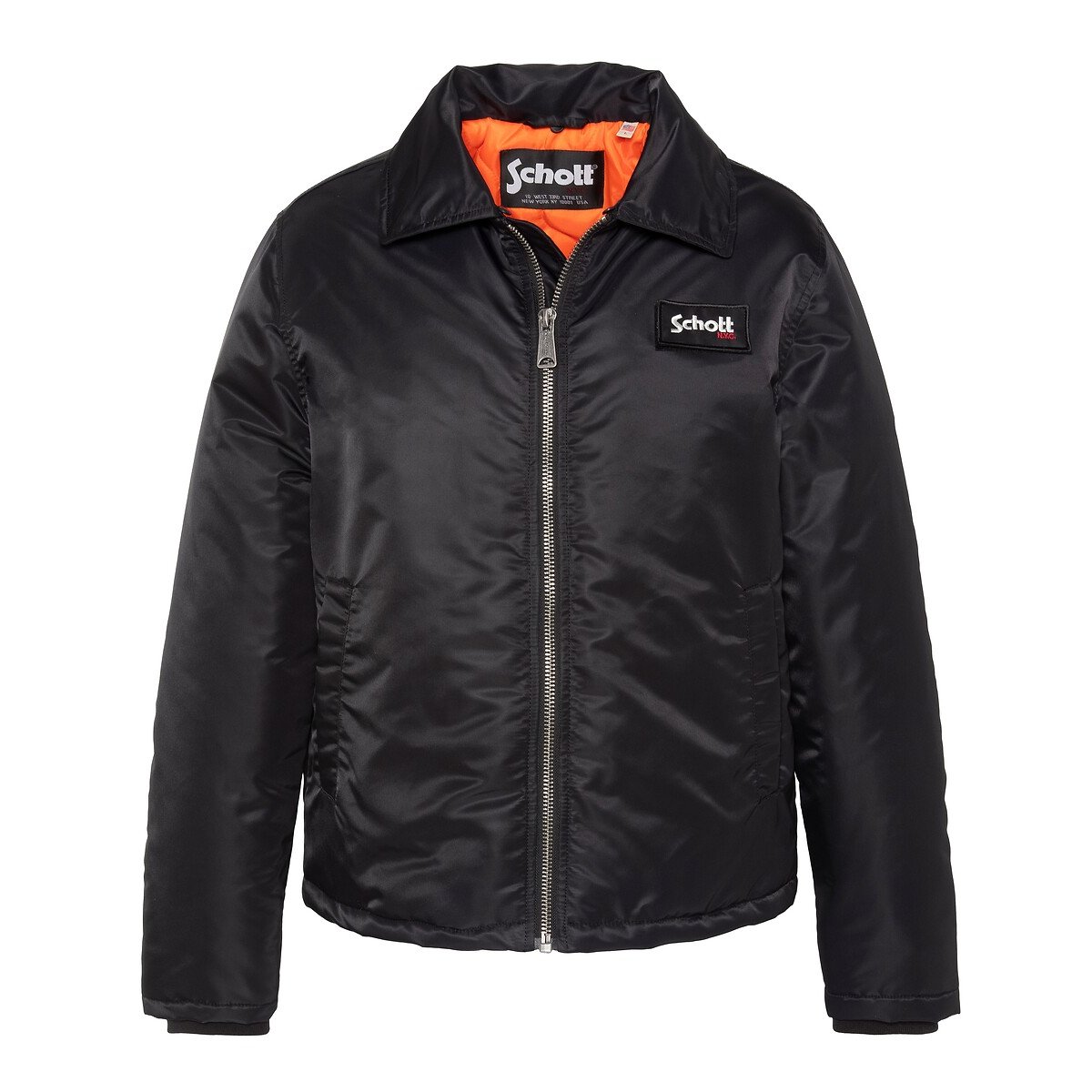 Veste aviateur, unisexe, col en sherpa, AIRDEN noir, SCHOTT