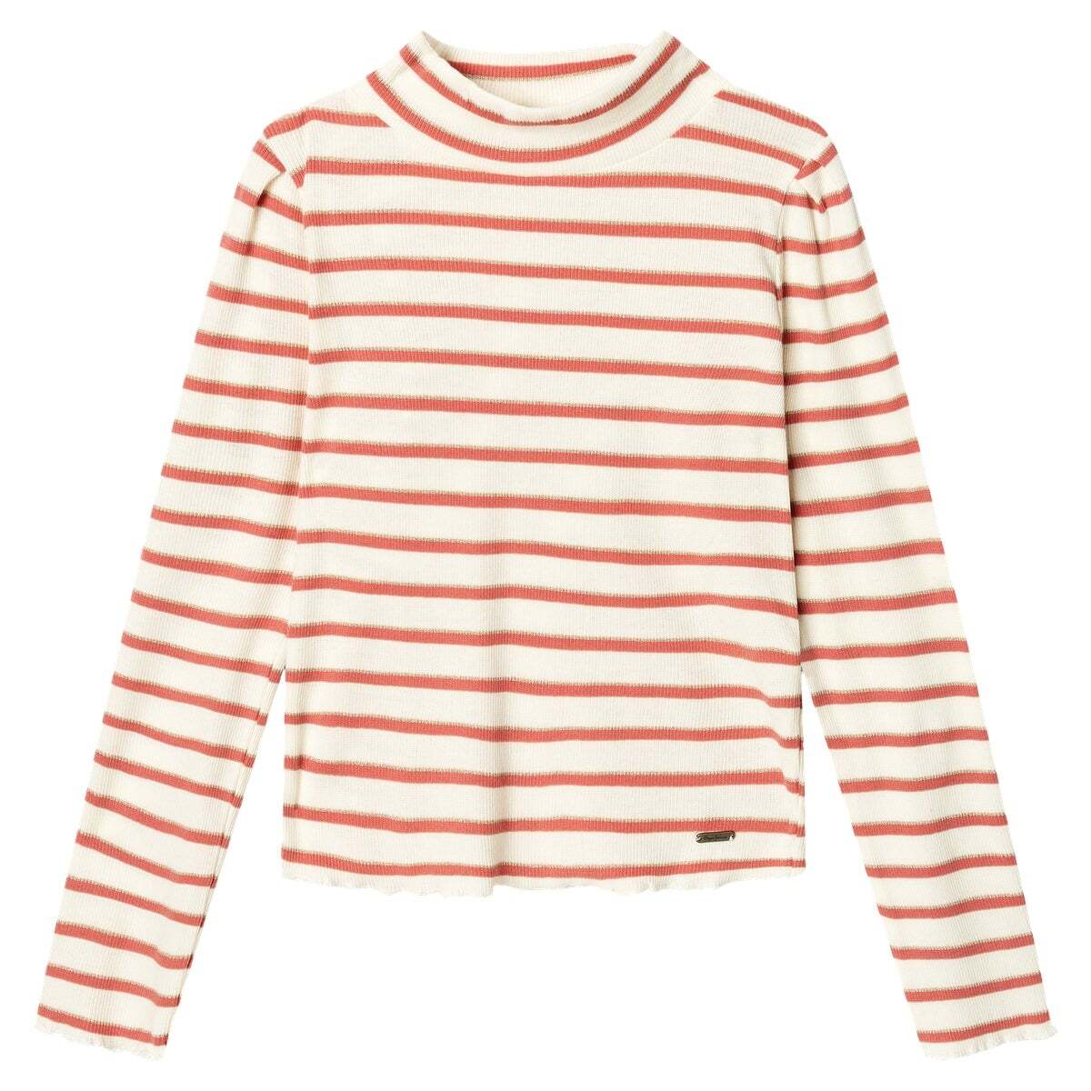 T-Shirt À Manches Longues À Rayures blanche mousse, PEPE JEANS