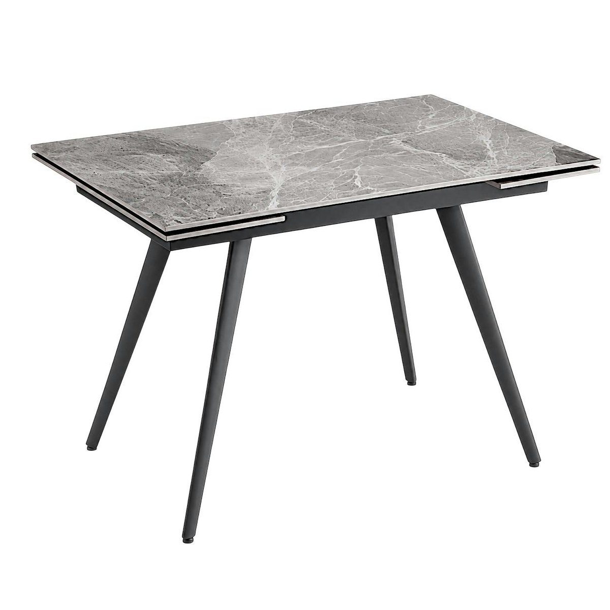Table extensible en céramique 4/6 places LORA gris marbré, PIER IMPORT