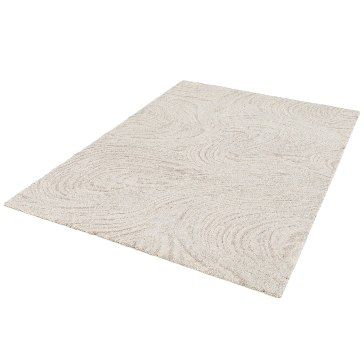 Tapis effet relief toucher ultra doux BRUME beige sable, AFK LIVING