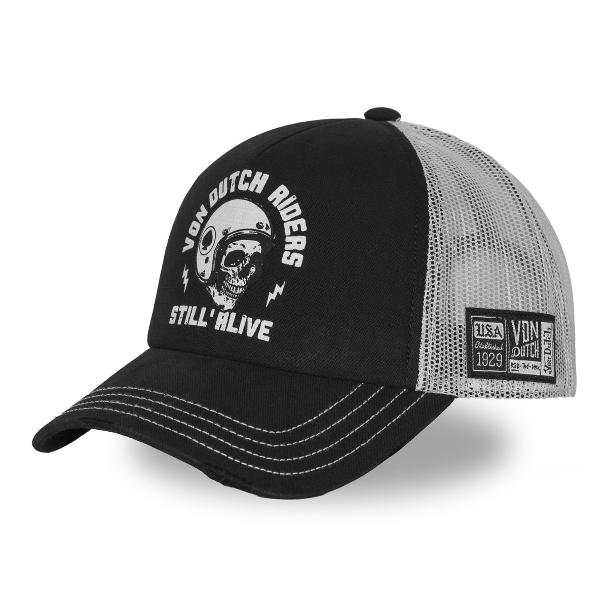 Casquette trucker Crew noir/blanc, VON DUTCH