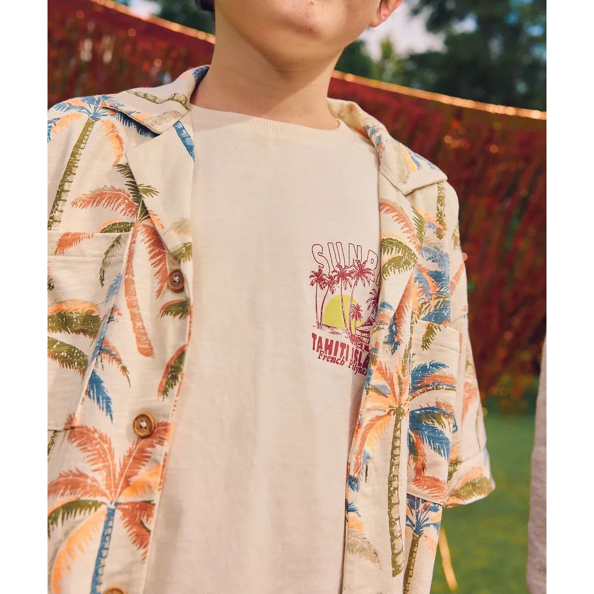 Kurzärmelige Bluse mit Paisleymuster ecru, bedruckt, TAPE A L'OEIL