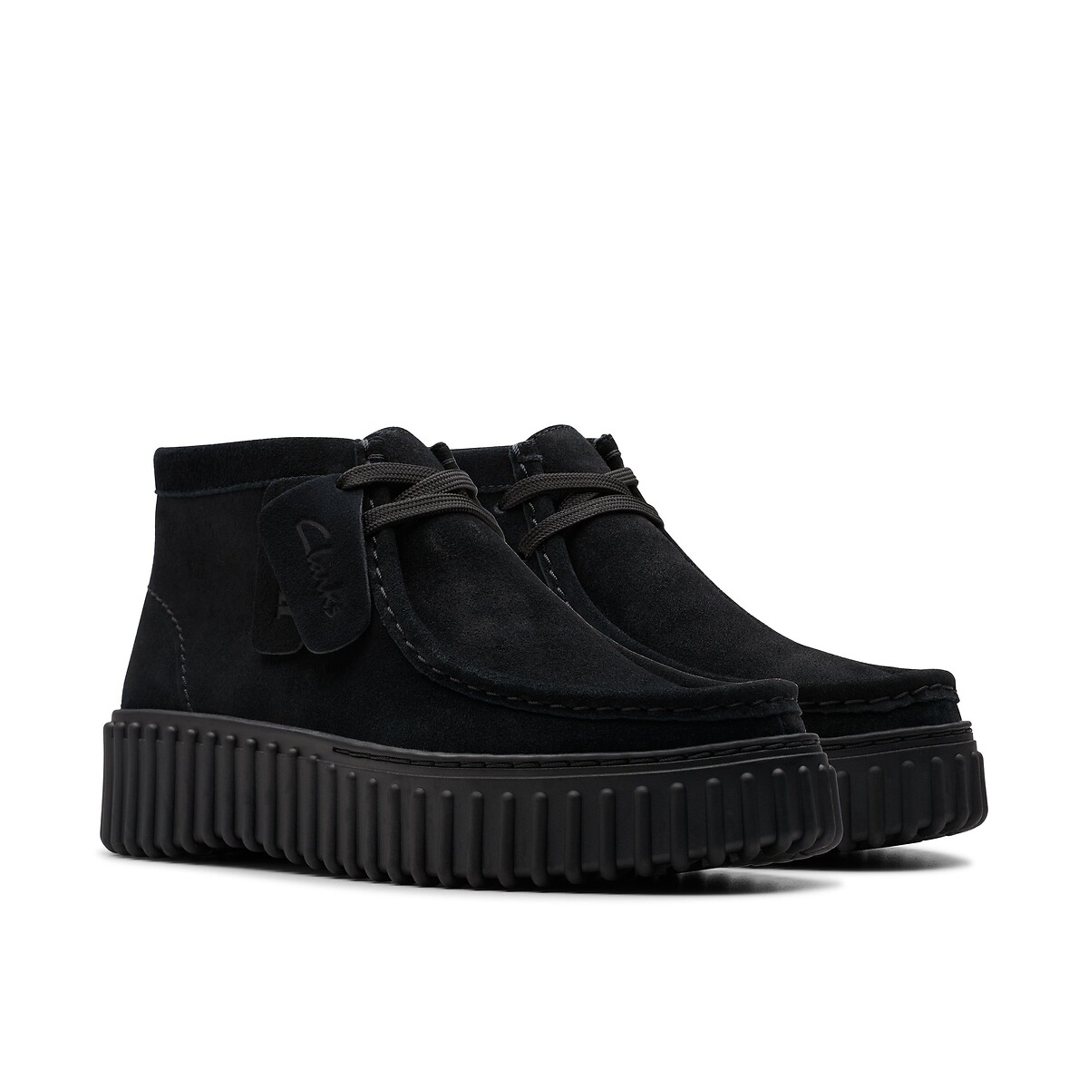 Boots bottines Suède TORHILL MOSS noir, CLARKS