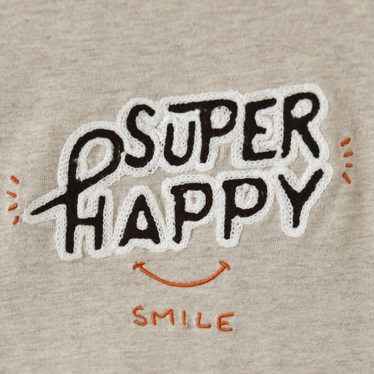 Tee shirt super happy djibryl beige, SUCRE D'ORGE