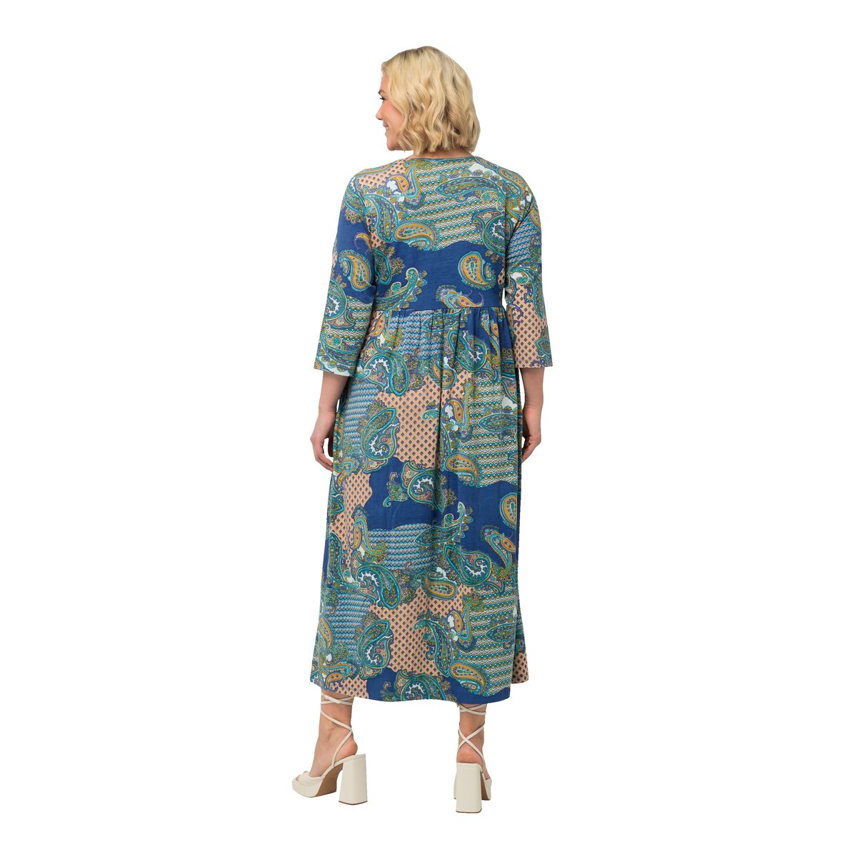 Robe en jersey coupe trapèze à pétrole foncé, ULLA POPKEN