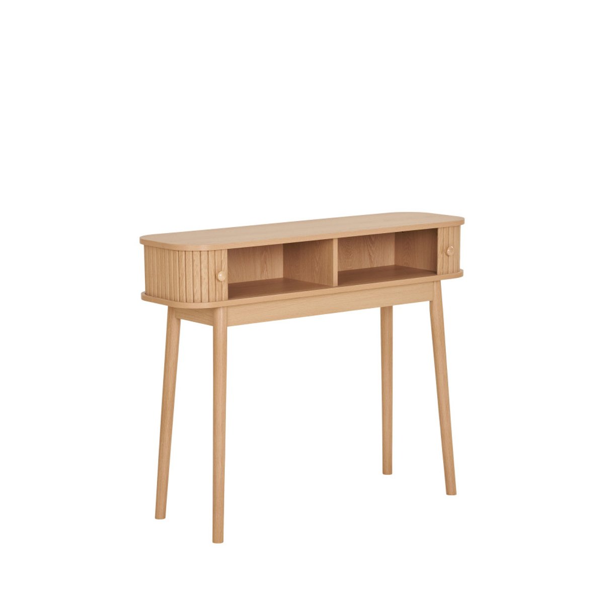 Console 2 portes coulissantes en bois L100cm- NIKKO bois clair, HOUSE NORDIC